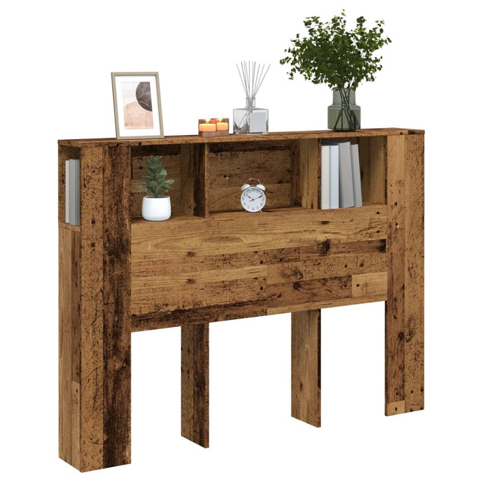 Tăblie pat cu dulap lemn vechi 140x18,5x102,5 cm lemn prelucrat - WALTI WALTI
