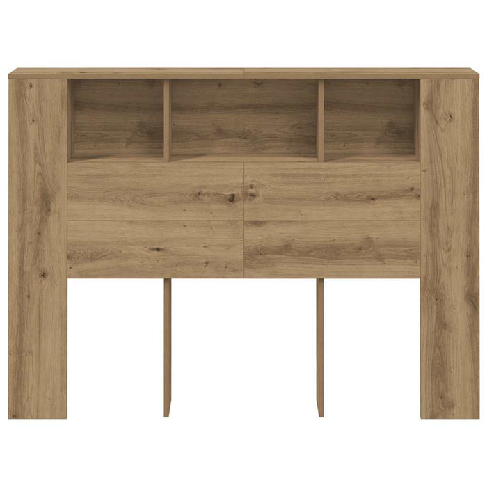 Dulap cu tăblie de pat, stejar artizanal, 140x18,5x102,5 cm, lemn stratificat WALTI