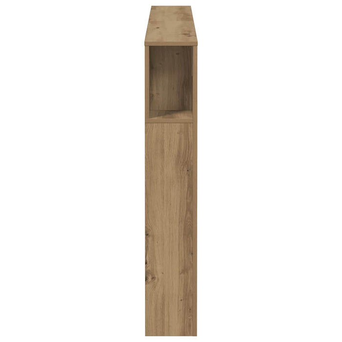 Dulap cu tăblie de pat, stejar artizanal, 140x18,5x102,5 cm, lemn stratificat WALTI