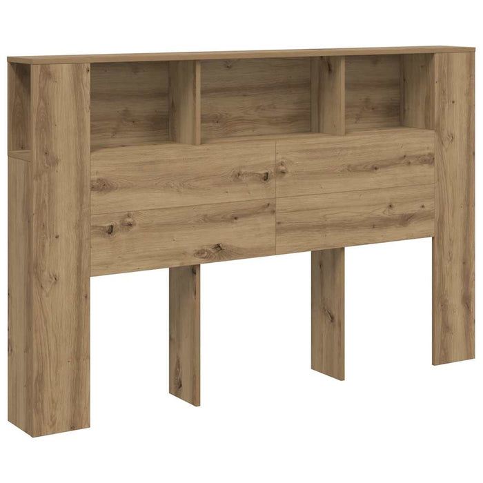Dulap cu tăblie de pat, stejar artizanal, 160x18,5x103,5 cm, lemn stratificat WALTI