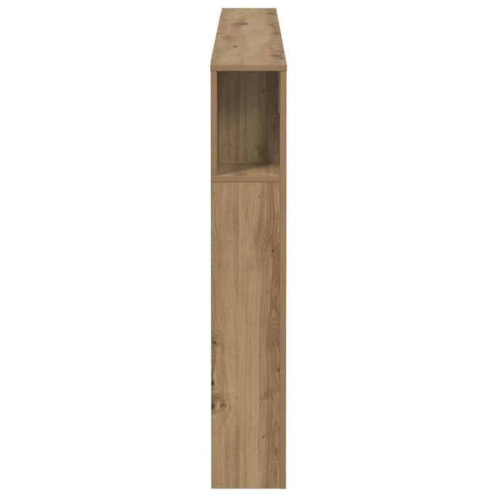 Dulap cu tăblie de pat, stejar artizanal, 160x18,5x103,5 cm, lemn stratificat WALTI