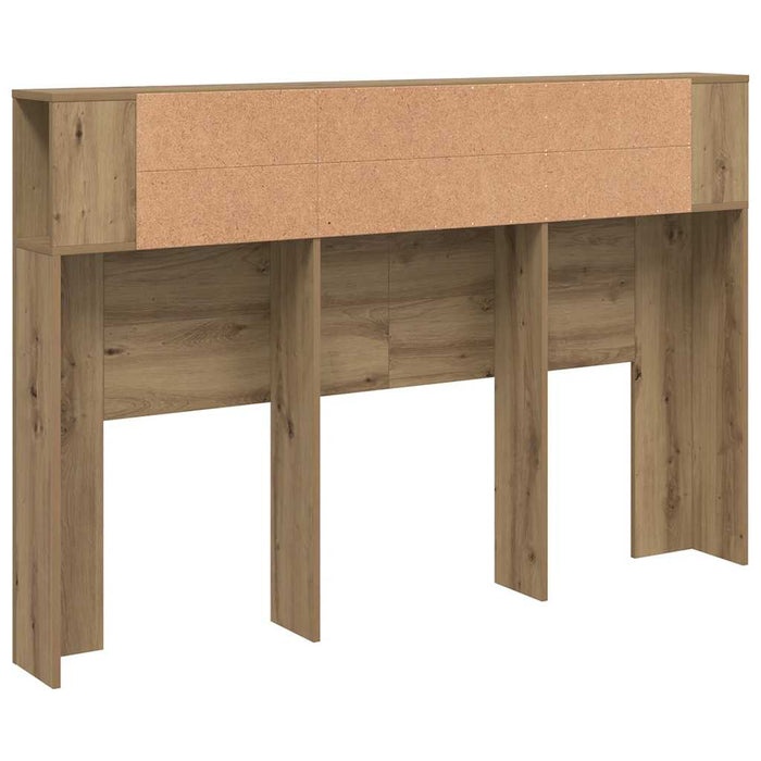 Dulap cu tăblie de pat, stejar artizanal, 160x18,5x103,5 cm, lemn stratificat WALTI