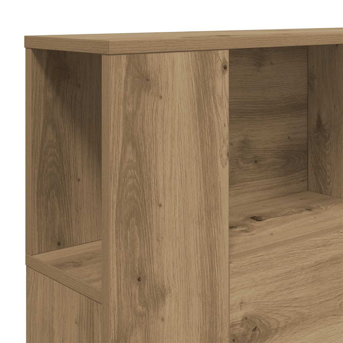 Dulap cu tăblie de pat, stejar artizanal, 160x18,5x103,5 cm, lemn stratificat WALTI