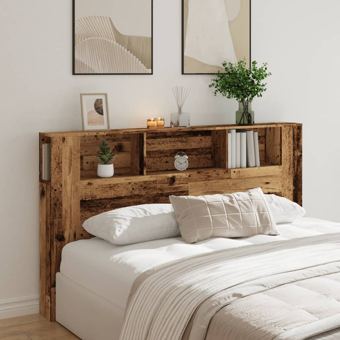 Tăblie pat cu dulap lemn vechi 180x18,5x102,5 cm lemn prelucrat - WALTI WALTI
