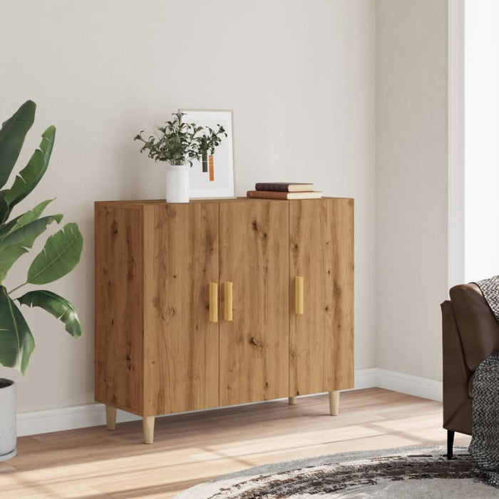 Dulap, stejar artizanal, 90x34x80 cm, lemn prelucrat - WALTI WALTI