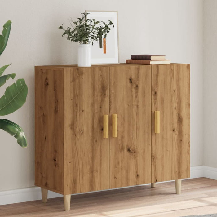 Dulap, stejar artizanal, 90x34x80 cm, lemn prelucrat - WALTI WALTI