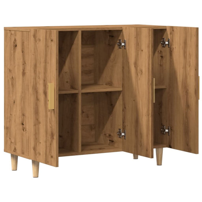 Dulap, stejar artizanal, 90x34x80 cm, lemn prelucrat - WALTI WALTI