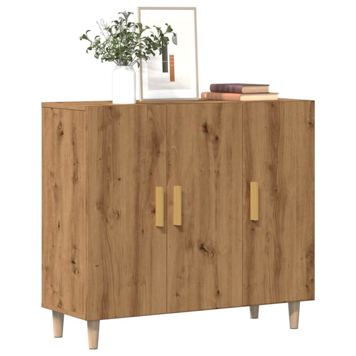 Dulap, stejar artizanal, 90x34x80 cm, lemn prelucrat - WALTI WALTI