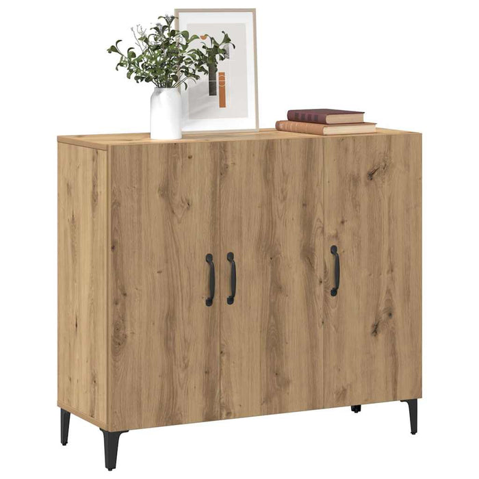 Dulap, stejar artizanal, 90x34x80 cm, lemn prelucrat - WALTI WALTI