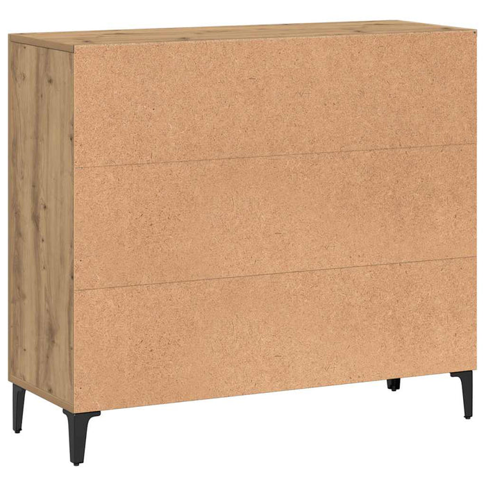 Dulap, stejar artizanal, 90x34x80 cm, lemn prelucrat - WALTI WALTI