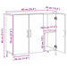 Dulap, stejar artizanal, 90x34x80 cm, lemn prelucrat - WALTI WALTI