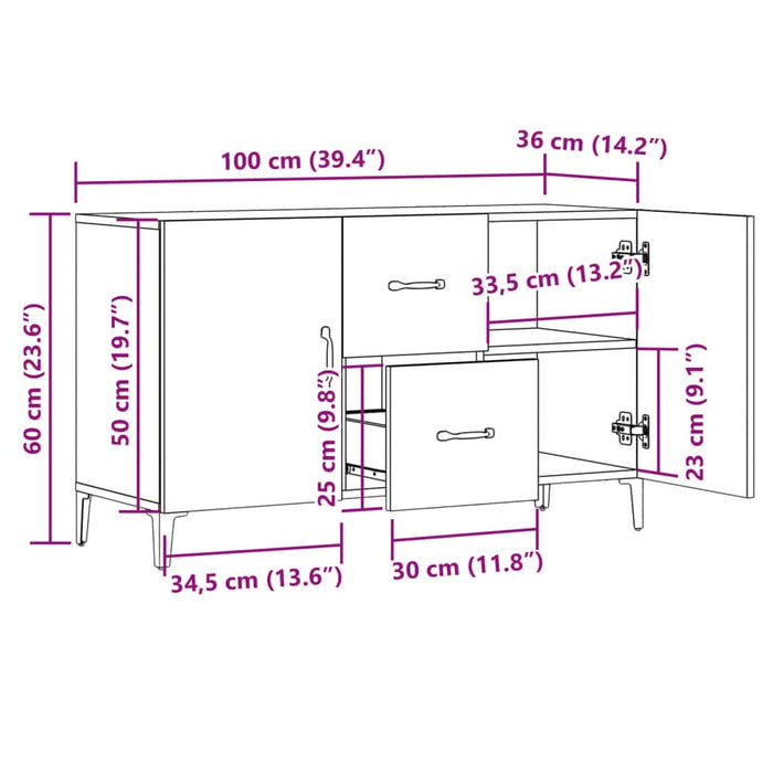Dulap, lemn vechi, 100x36x60 cm, lemn prelucrat - WALTI WALTI