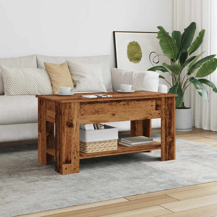 Măsuță de cafea, Lemn vechi, 101x49x52 cm, lemn prelucrat - WALTI WALTI