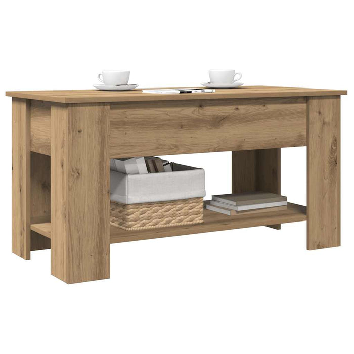Măsuță de cafea, stejar artizanal, 101x49x52 cm, lemn prelucrat - WALTI WALTI