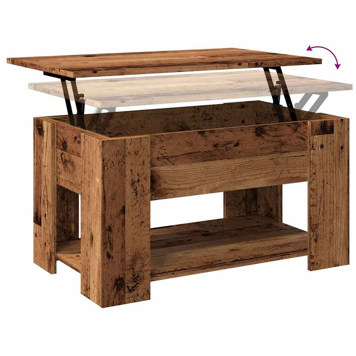 Masuta de cafea Lemn vechi 79x49x41 cm Lemn prelucrat - WALTI WALTI