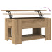 Masuta de cafea Artisan Stejar 79x49x41 cm Lemn prelucrat - WALTI WALTI
