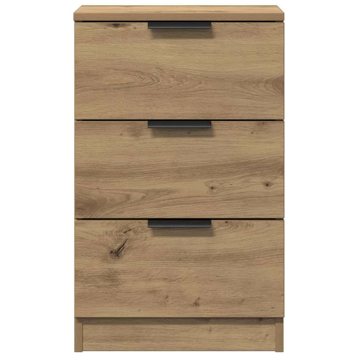 Noptiere, 2 buc., stejar artizanal, 40x36x65 cm, lemn prelucrat - WALTI WALTI