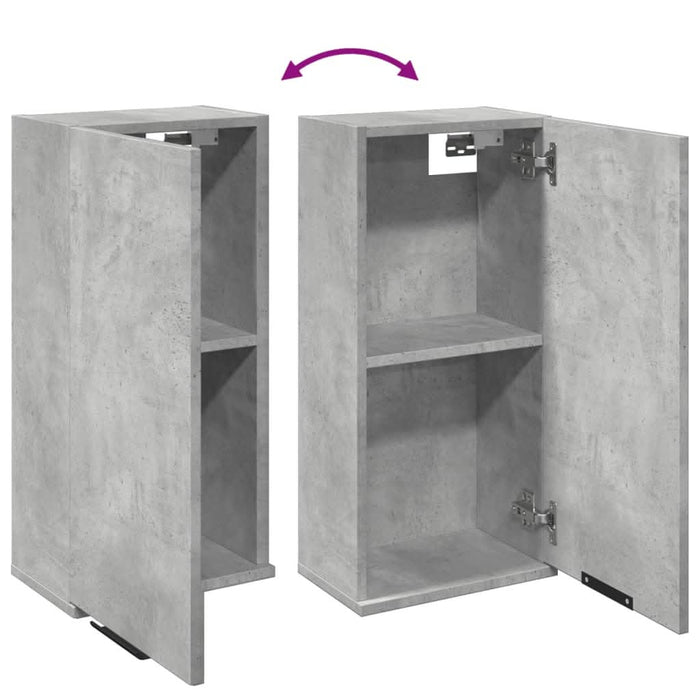 Dulap de baie montat pe perete, gri beton, 32x20x67 cm - WALTI WALTI