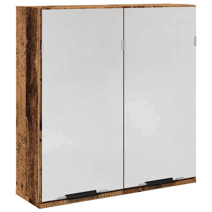 Dulap cu oglindă de baie lemn vechi 64x20x66,5 cm lemn de lemn - WALTI WALTI