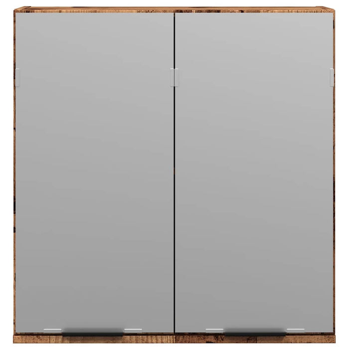 Dulap cu oglindă de baie lemn vechi 64x20x66,5 cm lemn de lemn - WALTI WALTI