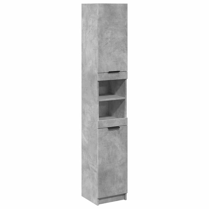 Dulap de baie, gri beton, 32x34x188,5 cm, lemn compozit - WALTI WALTI