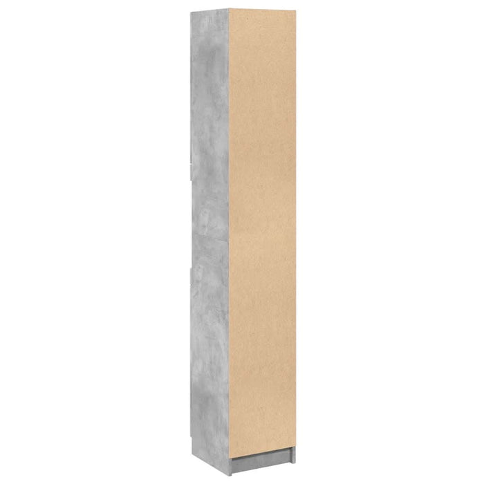 Dulap de baie, gri beton, 32x34x188,5 cm, lemn compozit - WALTI WALTI