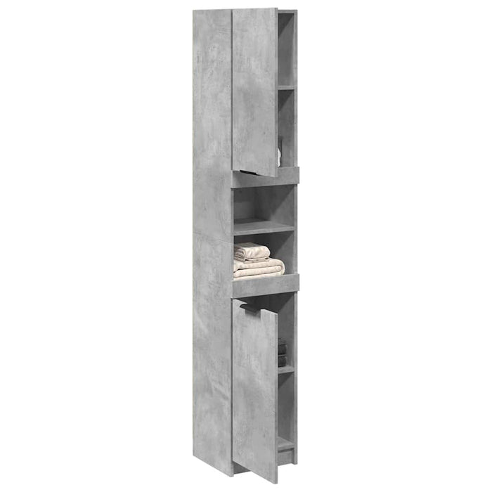 Dulap de baie, gri beton, 32x34x188,5 cm, lemn compozit - WALTI WALTI