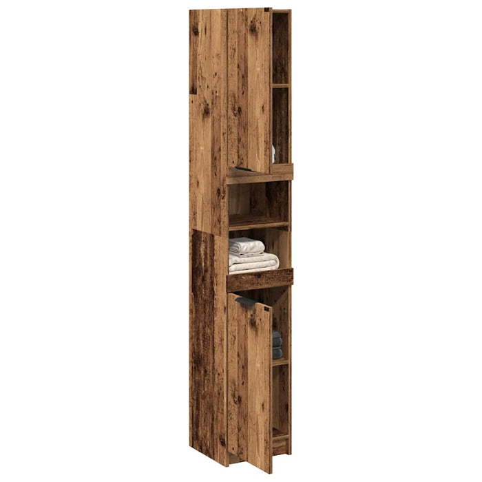 Dulap de baie, lemn vechi, 32x34x188,5 cm, lemn prelucrat - WALTI WALTI