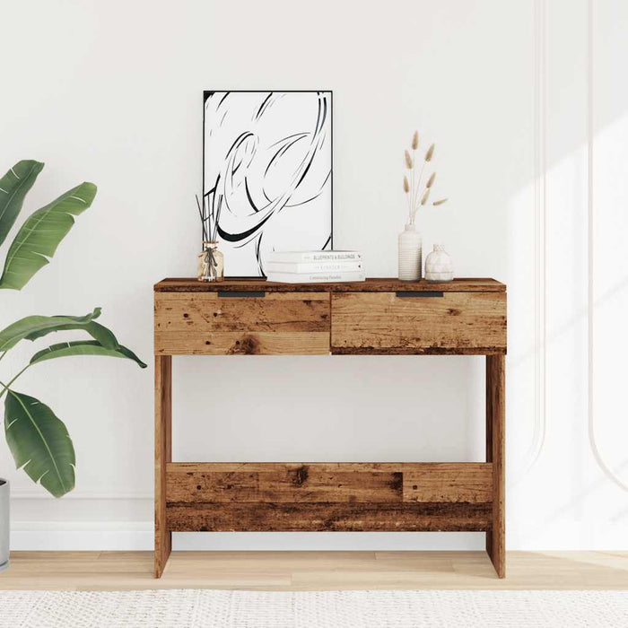 Masă consolă, lemn vechi,90x36x75 cm, PAL - WALTI WALTI