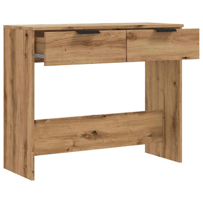 Măsuță consolă, stejar artizanal,90x36x75 cm, lemn prelucrat - WALTI WALTI