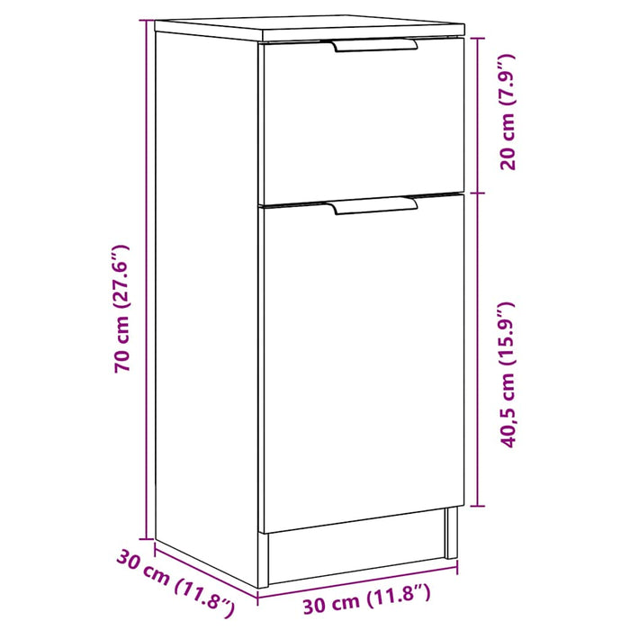 Dulap, lemn vechi, 30x30x70 cm, lemn prelucrat - WALTI WALTI