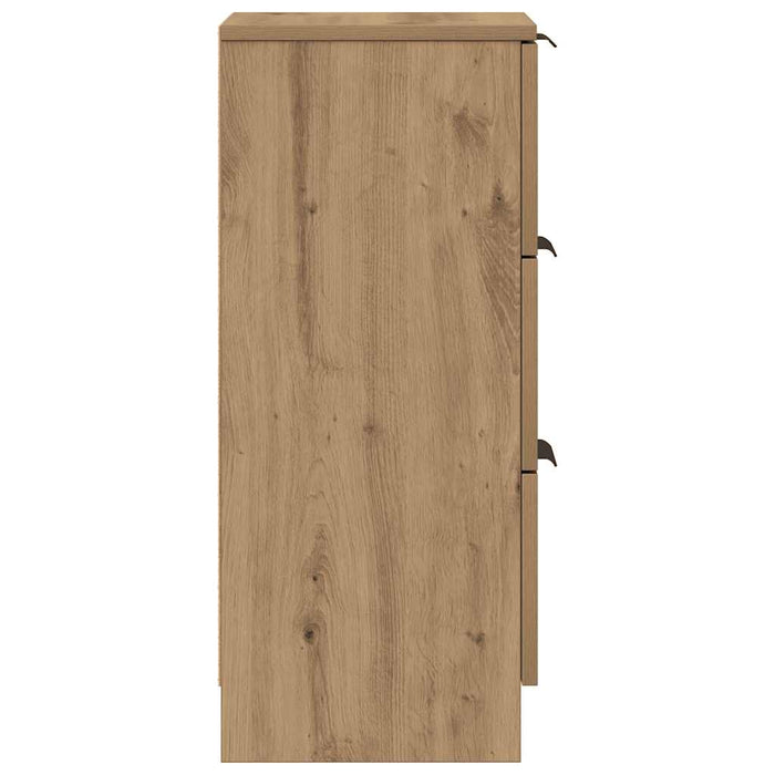 Dulapuri, 2 buc., stejar artizanal, 30x30x70 cm, lemn compozit - WALTI WALTI