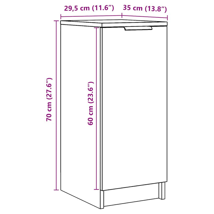 Pantofar, stejar artizanal, 30x35x70 cm lemn prelucrat - WALTI WALTI