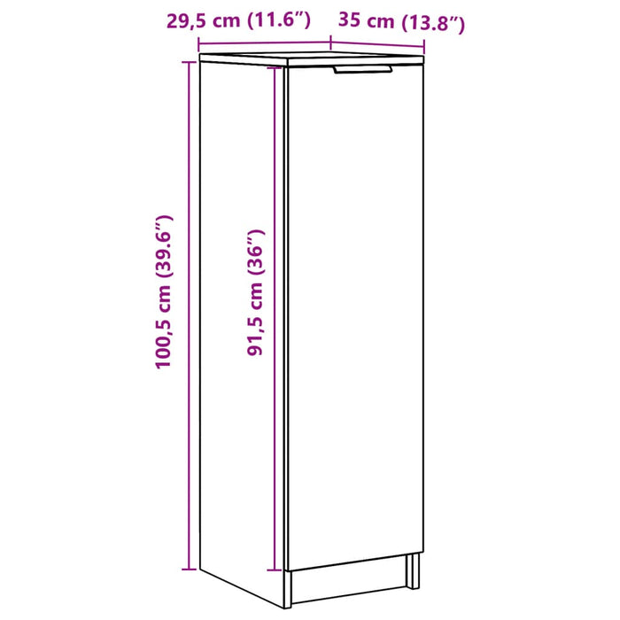 Pantofar, lemn vechi, 29,5x35x100,5 cm, lemn prelucrat - WALTI WALTI