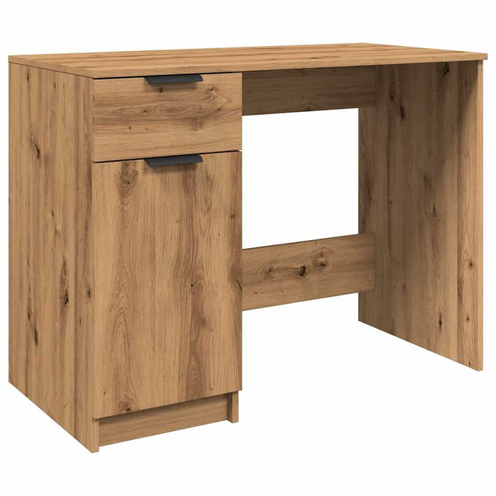 Birou, stejar artizanal, 100x50x75 cm, lemn prelucrat - WALTI WALTI