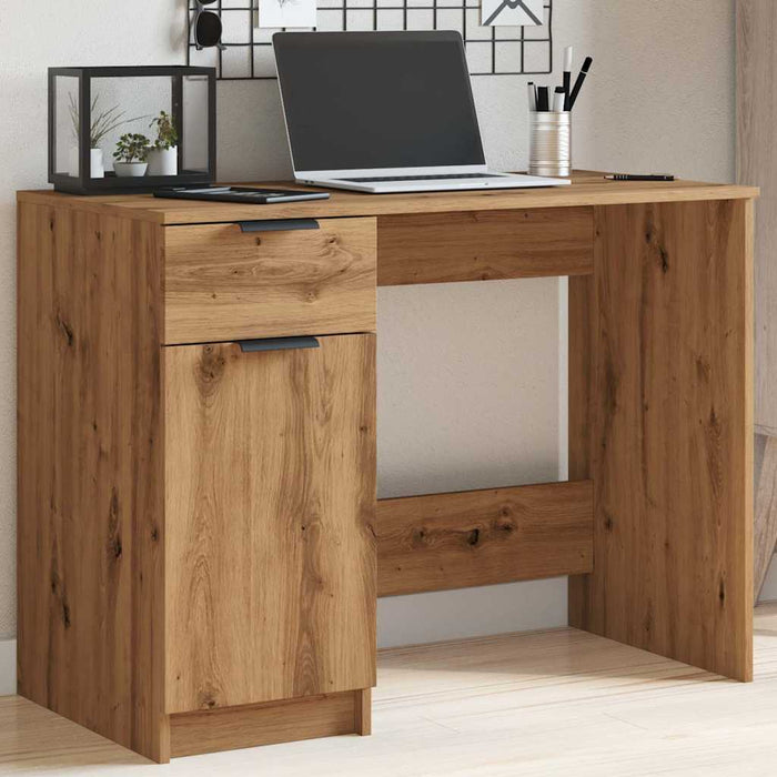 Birou, stejar artizanal, 100x50x75 cm, lemn prelucrat - WALTI WALTI