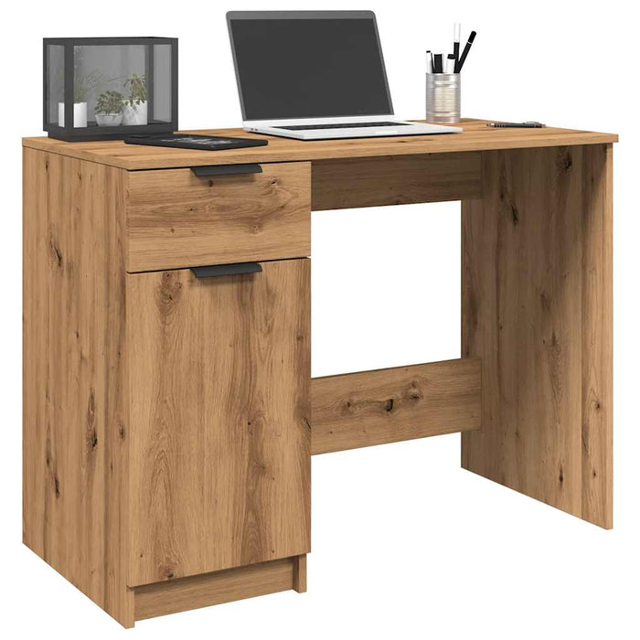 Birou, stejar artizanal, 100x50x75 cm, lemn prelucrat - WALTI WALTI