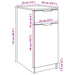 Dulap de birou, stejar artizanal, 33x50x75 cm lemn prelucrat - WALTI WALTI