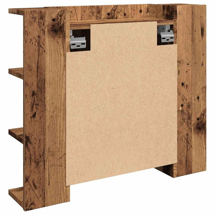Dulap cu oglindă și LED, lemn vechi, 70x16,5x60 cm - WALTI WALTI
