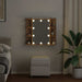Dulap cu oglindă și LED, Artisan Stejar, 70x16,5x60 cm - WALTI WALTI