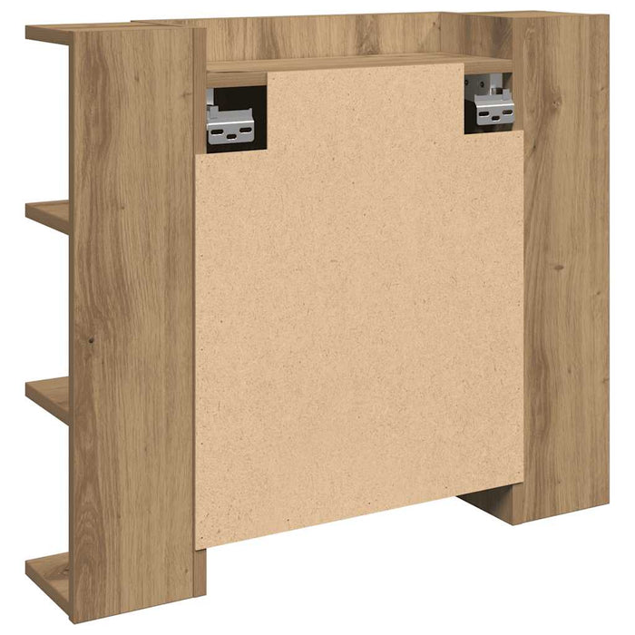 Dulap cu oglindă și LED, Artisan Stejar, 70x16,5x60 cm - WALTI WALTI