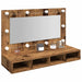 Dulap cu oglindă și LED, lemn vechi, 90x31,5x62 cm - WALTI WALTI