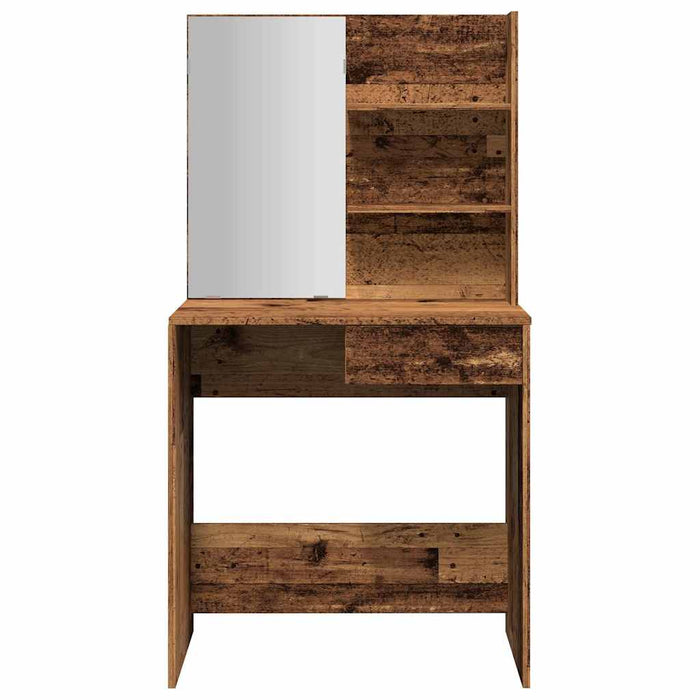 Masă de toaletă cu oglindă, lemn vechi, 74,5x40x141 cm - WALTI WALTI