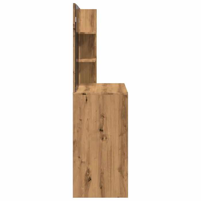 Masă de toaletă cu oglindă, stejar artizanal, 74,5x40x141 cm - WALTI WALTI