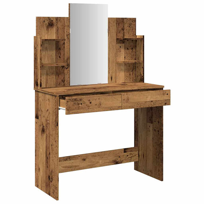 Masa de toaleta cu oglinda lemn vechi 96x39x142 cm - WALTI WALTI