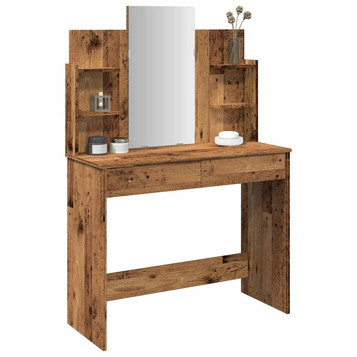 Masa de toaleta cu oglinda lemn vechi 96x39x142 cm - WALTI WALTI