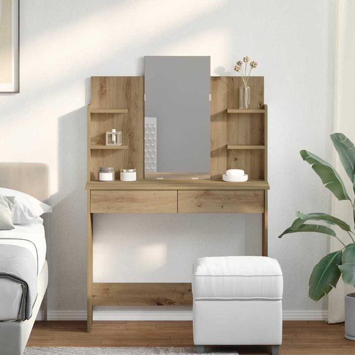 Masa de toaleta cu oglinda Artisan Stejar 96x39x142 cm - WALTI WALTI