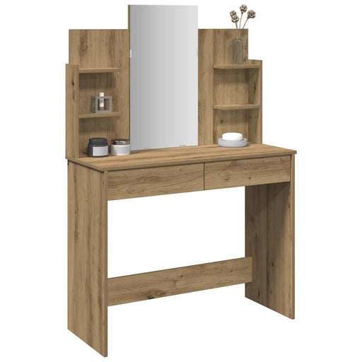 Masa de toaleta cu oglinda Artisan Stejar 96x39x142 cm - WALTI WALTI