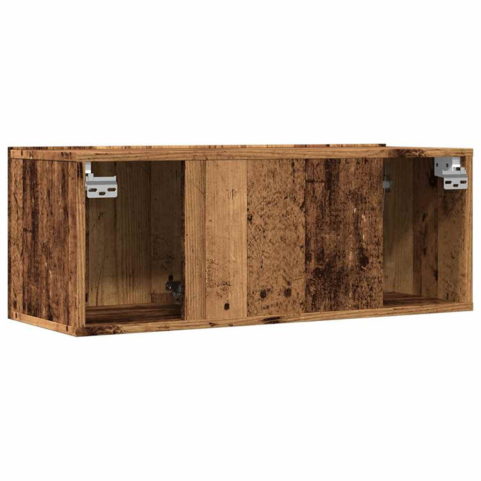 Comodă TV de perete, 2 buc. lemn vechi, 80x30x30 cm - WALTI WALTI