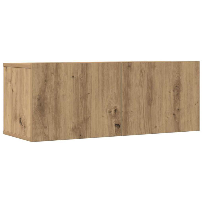 Comodă TV de perete, 2 buc. stejar artizanal, 80x30x30 cm - WALTI WALTI